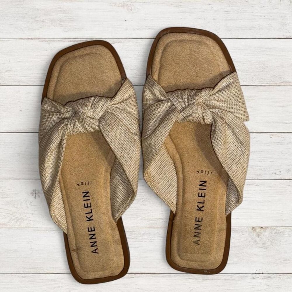 Anne-klein Women's Tan and Cream Slides